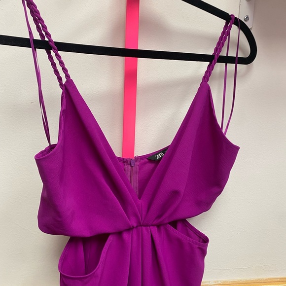 NWT Zara CUT OUT LONG JUMPSUIT Sz S - Picture 7 of 11